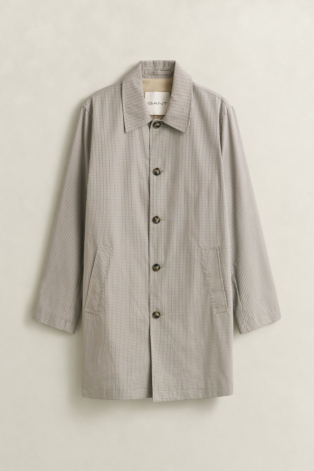 OAT BEIGE, COTTON BLEND CAR COAT, FLAT-LAY BY GANT AU.