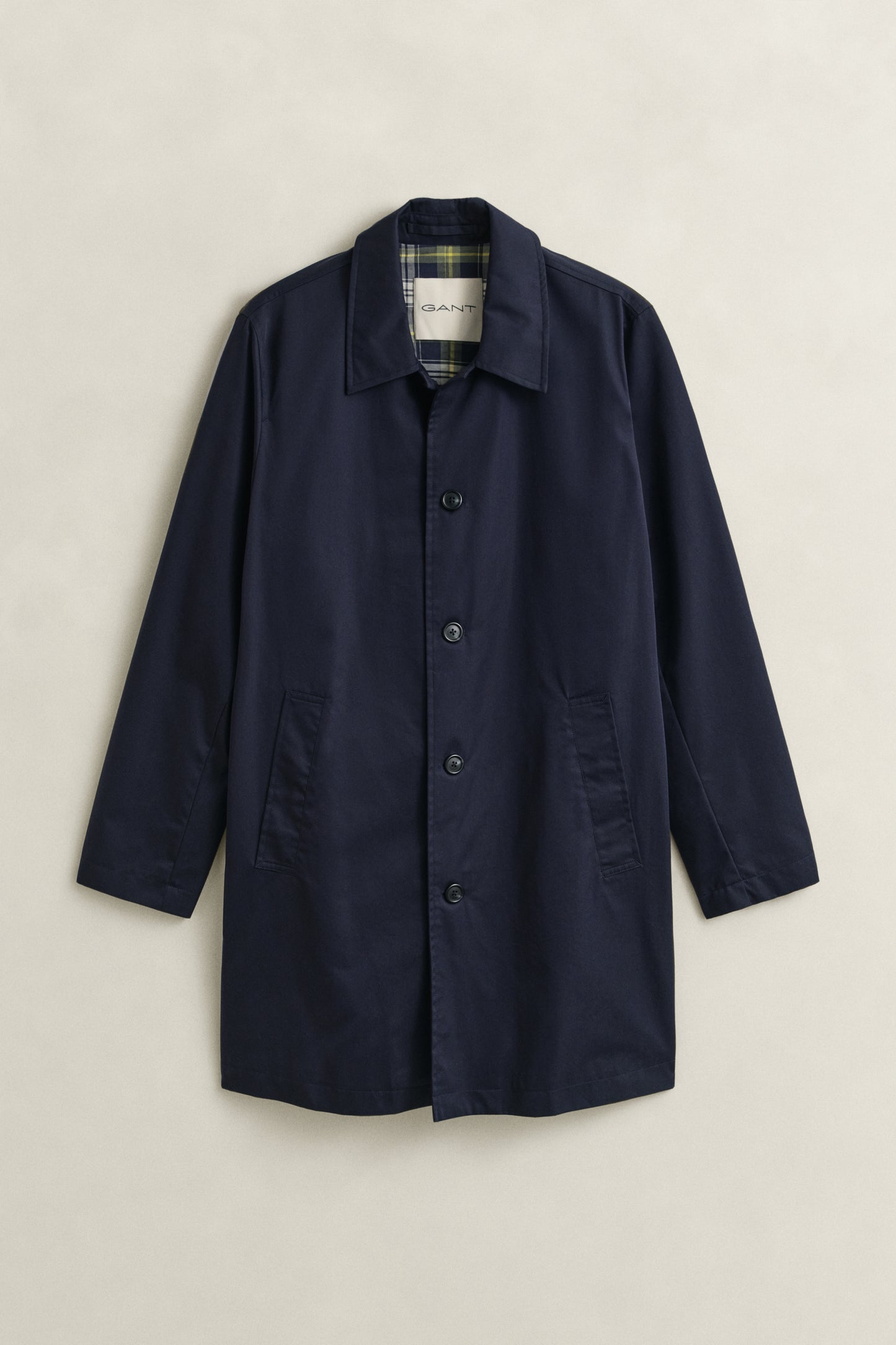 EVENING BLUE, COTTON BLEND CAR COAT, FLAT-LAY BY GANT AU.