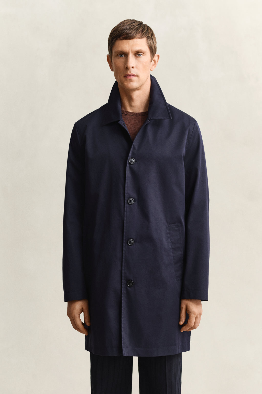 Cotton Blend Car Coat