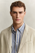 OAT BEIGE, GMNT DYE LINEN BLAZER, CLOSE-UP BY GANT AU.