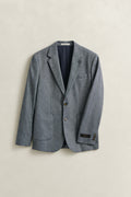 MARINE, INDIGO HERRINGBONE SUIT JACKET, FLAT-LAY BY GANT AU.