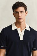 EVENING BLUE, COTTON MODAL POLO, CLOSE-UP BY GANT AU.
