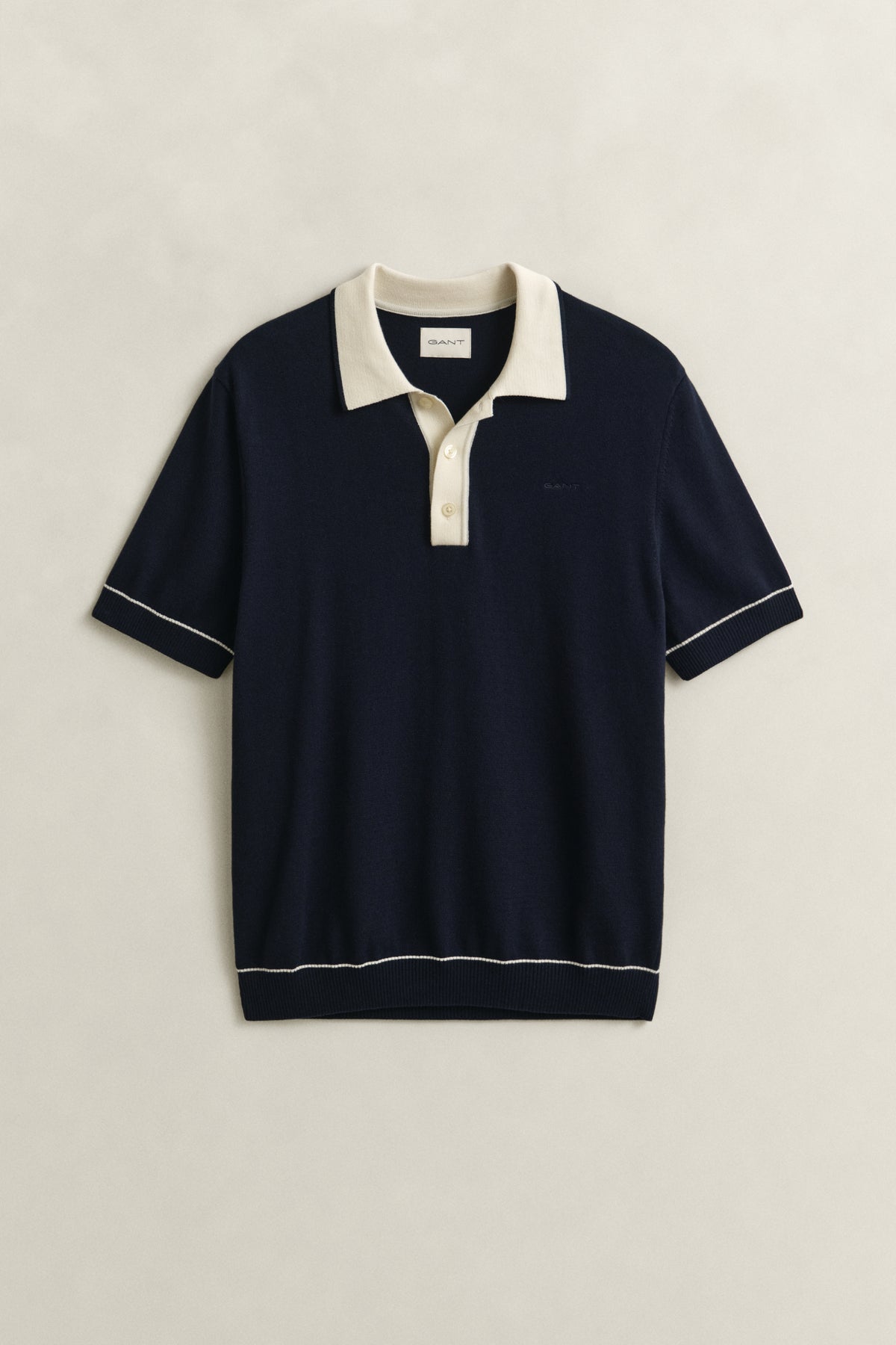 EVENING BLUE, COTTON MODAL POLO, FLAT-LAY BY GANT AU.