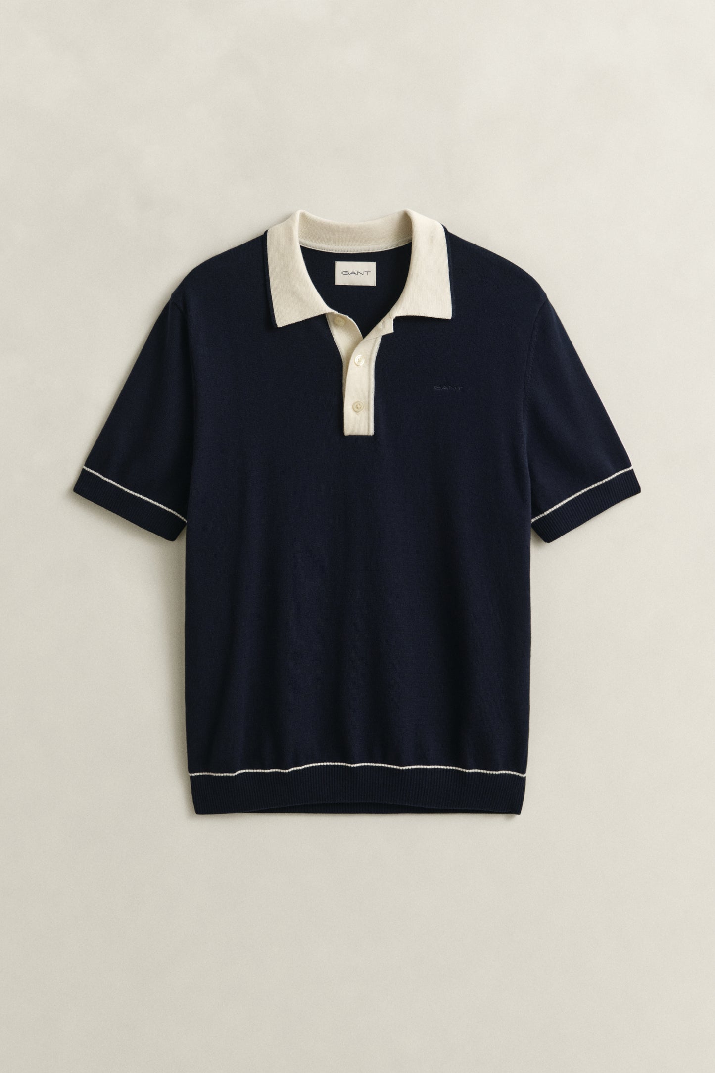 EVENING BLUE, COTTON MODAL POLO, FLAT-LAY BY GANT AU.