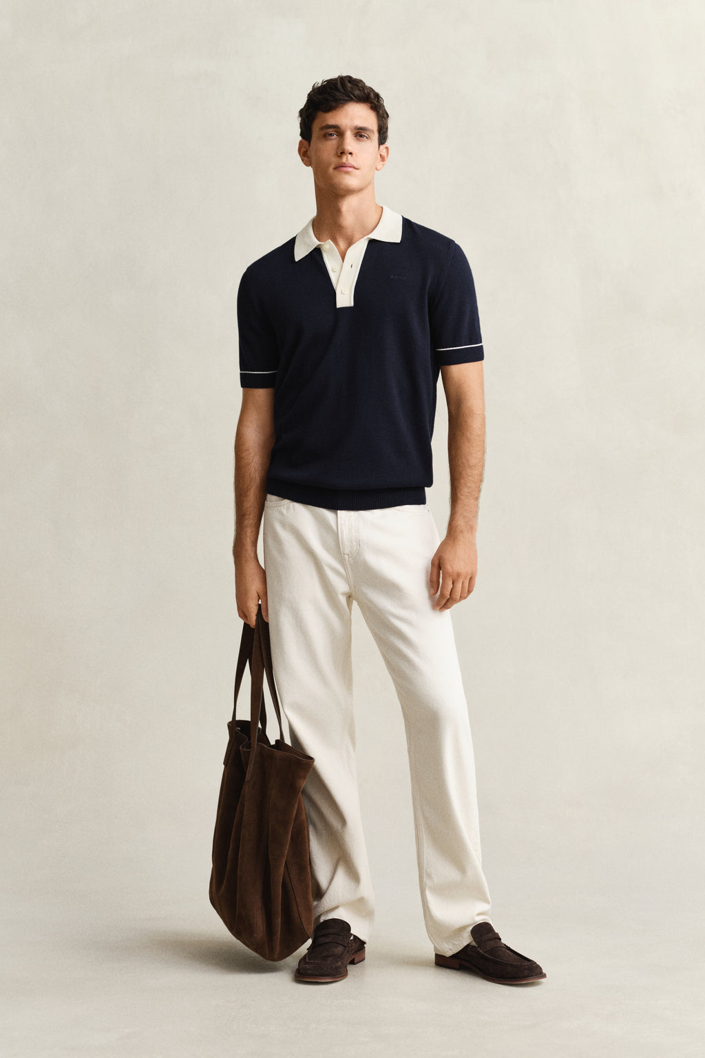 EVENING BLUE, COTTON MODAL POLO BY GANT AU.