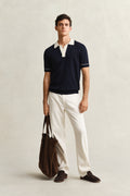 EVENING BLUE, COTTON MODAL POLO BY GANT AU.