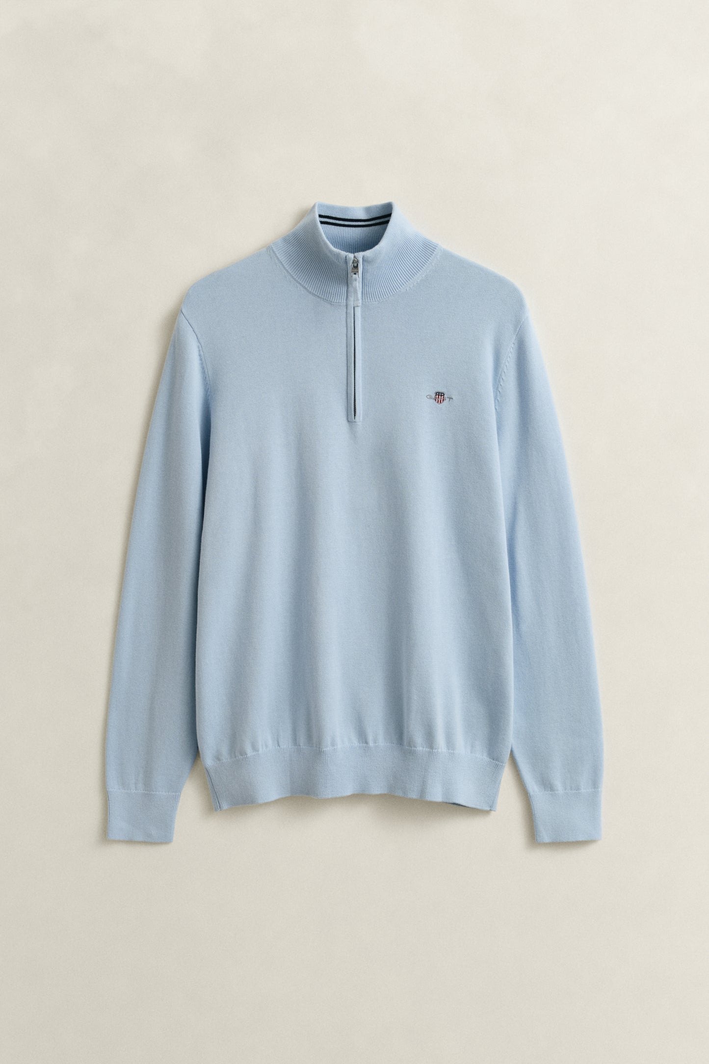 FRESH BLUE, CLASSIC COTTON HALF ZIP, FLAT-LAY BY GANT AU.