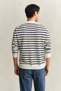 EGGSHELL, BRETON STRIPE GRAPHIC C-NECK, BACK-VIEW BY GANT AU.