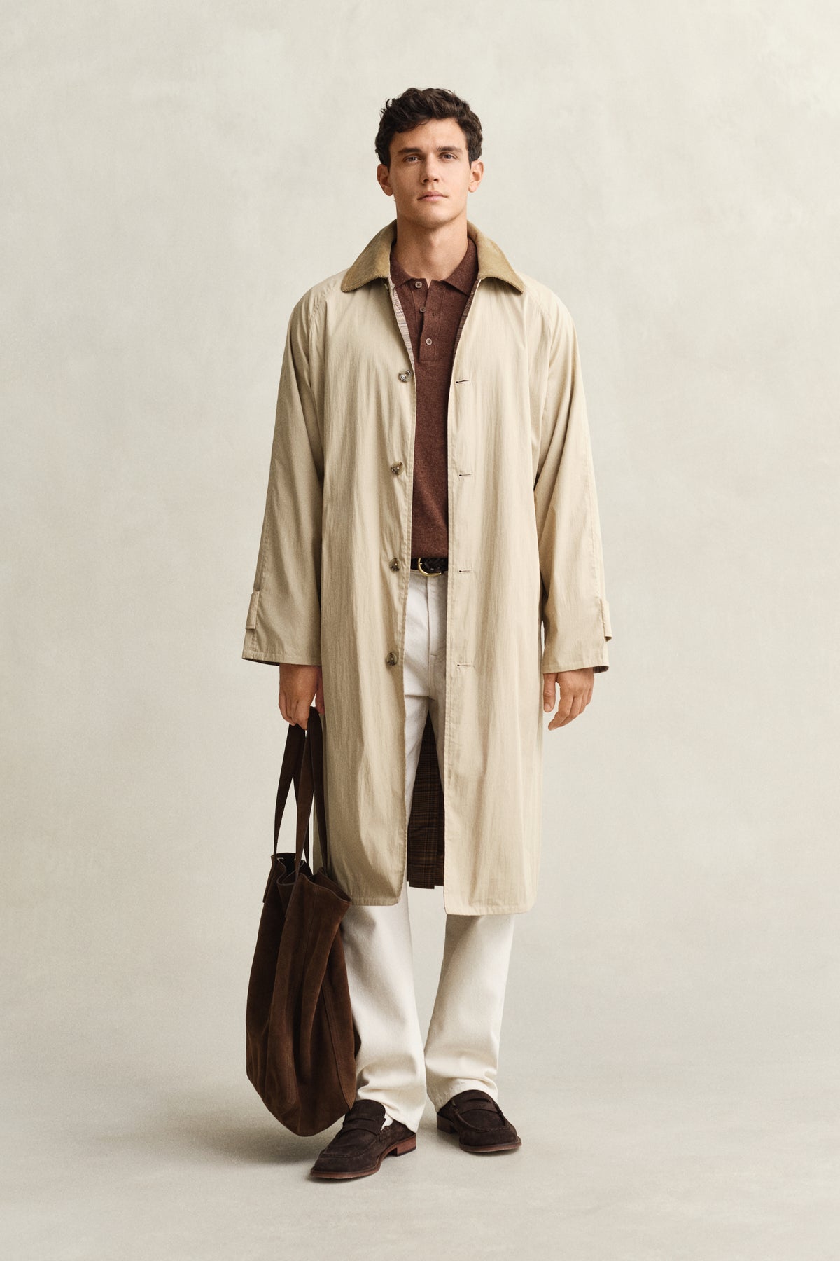 HAZELNUT MELANGE, SLUB COTTON LINEN POLO BY GANT AU.