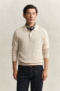 SEED MELANGE, SLUB COTTON LINEN POLO, CLOSE-UP BY GANT AU.