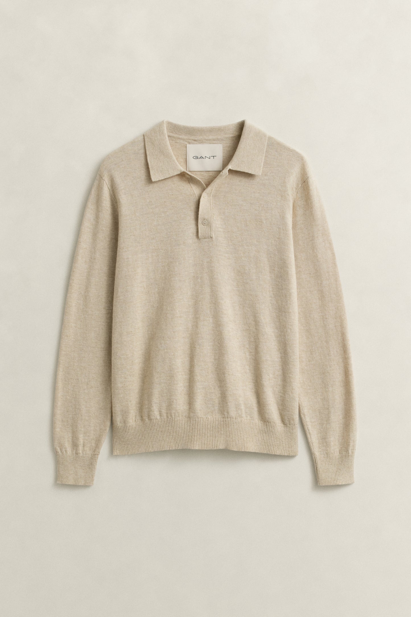 SEED MELANGE, SLUB COTTON LINEN POLO, FLAT-LAY BY GANT AU.