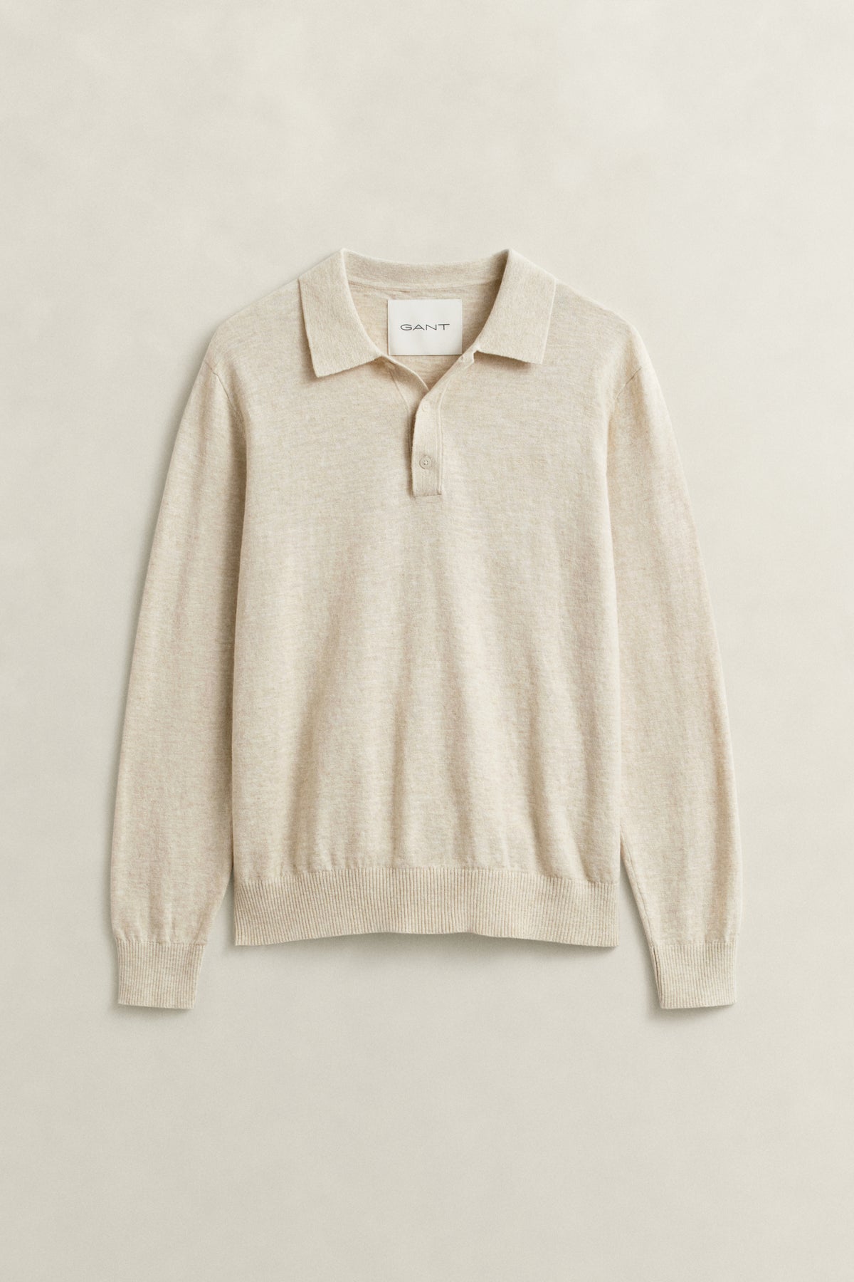 SEED MELANGE, SLUB COTTON LINEN POLO, FLAT-LAY BY GANT AU.