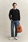 BLACK, Classic Cable Knit Sweater BY GANT AU.