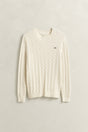 Cotton Cable Knit Crew Neck Sweater
