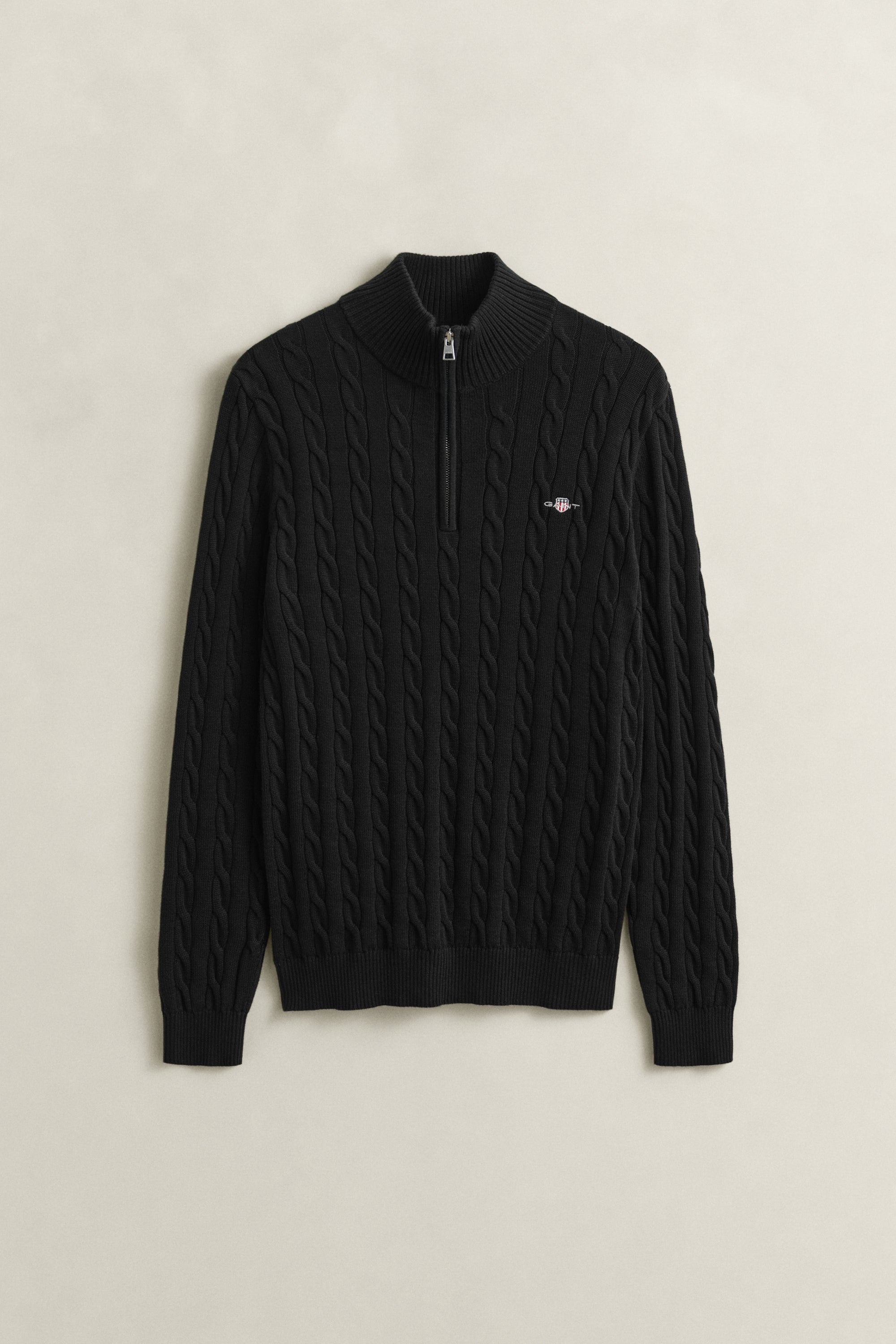 Cotton Cable Knit Half-Zip Sweater – GANT