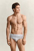 LIGHT GREY MELANGE, BRIEF 3-PACK BY GANT AU.