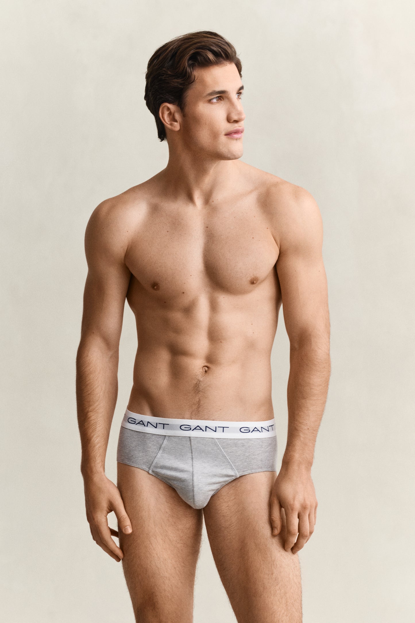 LIGHT GREY MELANGE, BRIEF 3-PACK BY GANT AU.