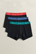 BLACK, TRUNK 3-PACK, FRONT-VIEW BY GANT AU.