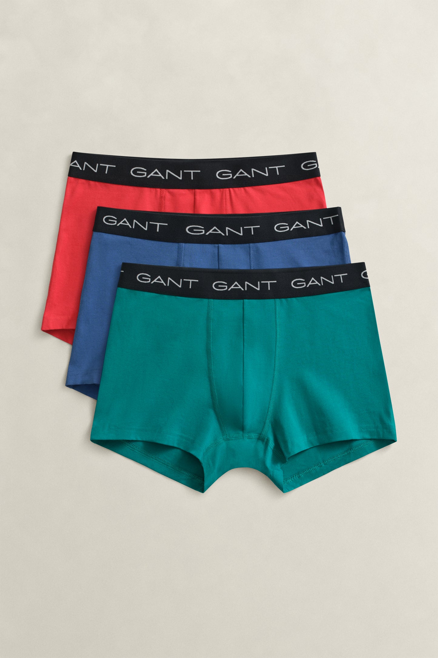 AQUA BLUE, TRUNK 3-PACK, FRONT-VIEW BY GANT AU.