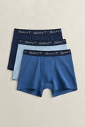 VINTAGE BLUE, BOXER BRIEF 3-PACK, FRONT-VIEW BY GANT AU.