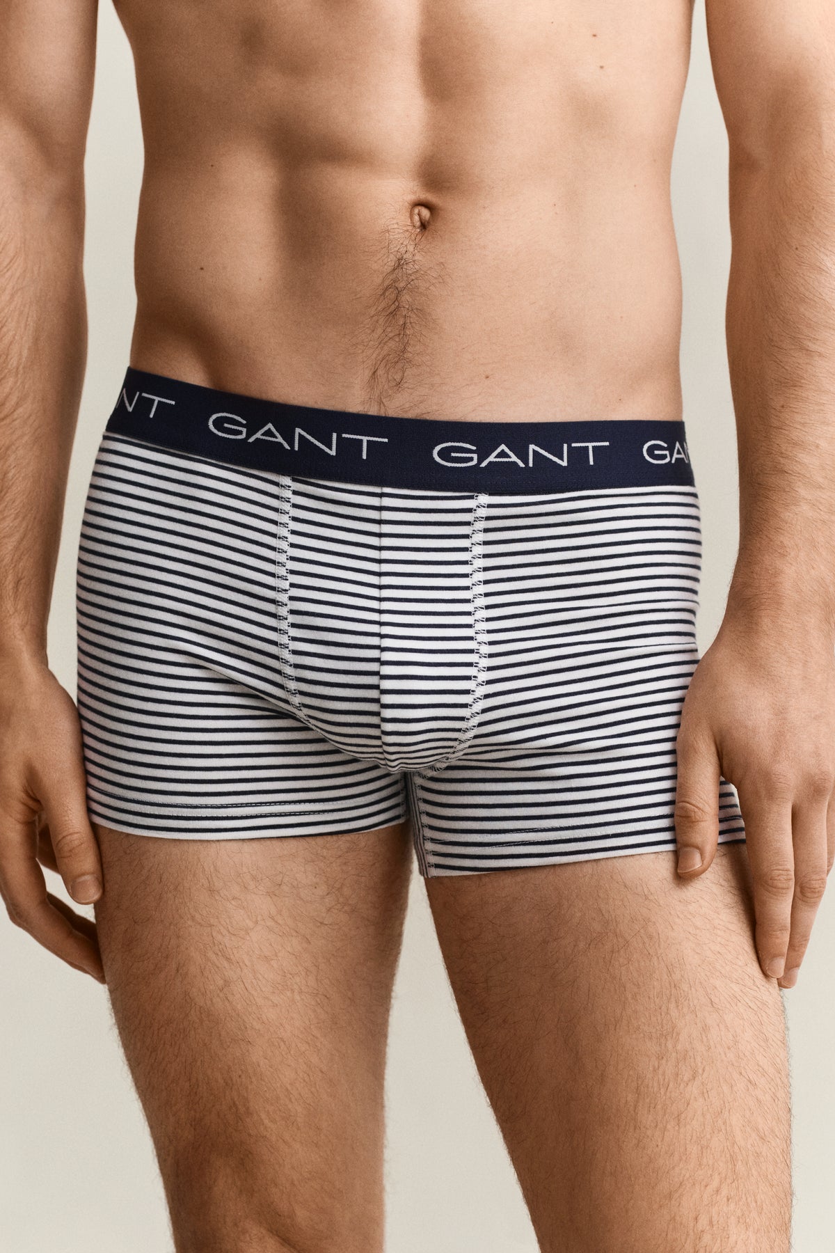 VINTAGE BLUE, THIN STRIPE TRUNK 3-PACK, CLOSE-UP BY GANT AU.