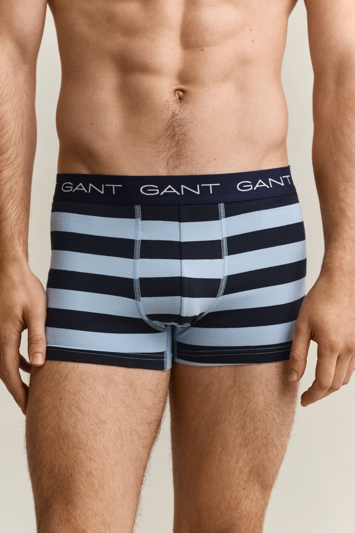 SKY BLUE, STRIPE TRUNK 3-PACK, CLOSE-UP BY GANT AU.