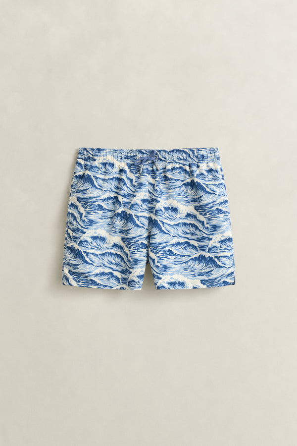 Waves Print Swim Shorts