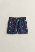 MARINE, LOBSTER EMBROIDERY SWIM SHORTS, FRONT-VIEW BY GANT AU.