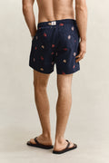 MARINE, LOBSTER EMBROIDERY SWIM SHORTS, BACK-VIEW BY GANT AU.