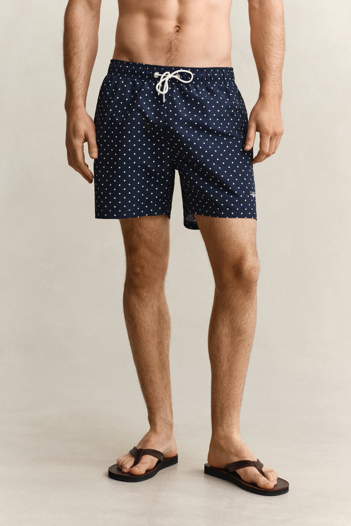MARINE, DOT PRINT SWIM SHORTS, CLOSE-UP BY GANT AU.
