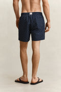 MARINE, DOT PRINT SWIM SHORTS, BACK-VIEW BY GANT AU.