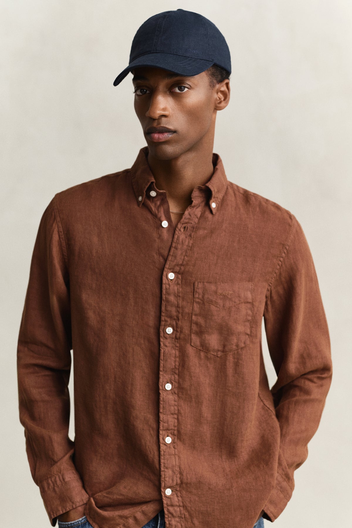 EVENING BLUE, LINEN CAP BY GANT AU.