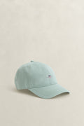 WASHED TURQUOISE, SHIELD SUNFADED CAP, FRONT-VIEW BY GANT AU.