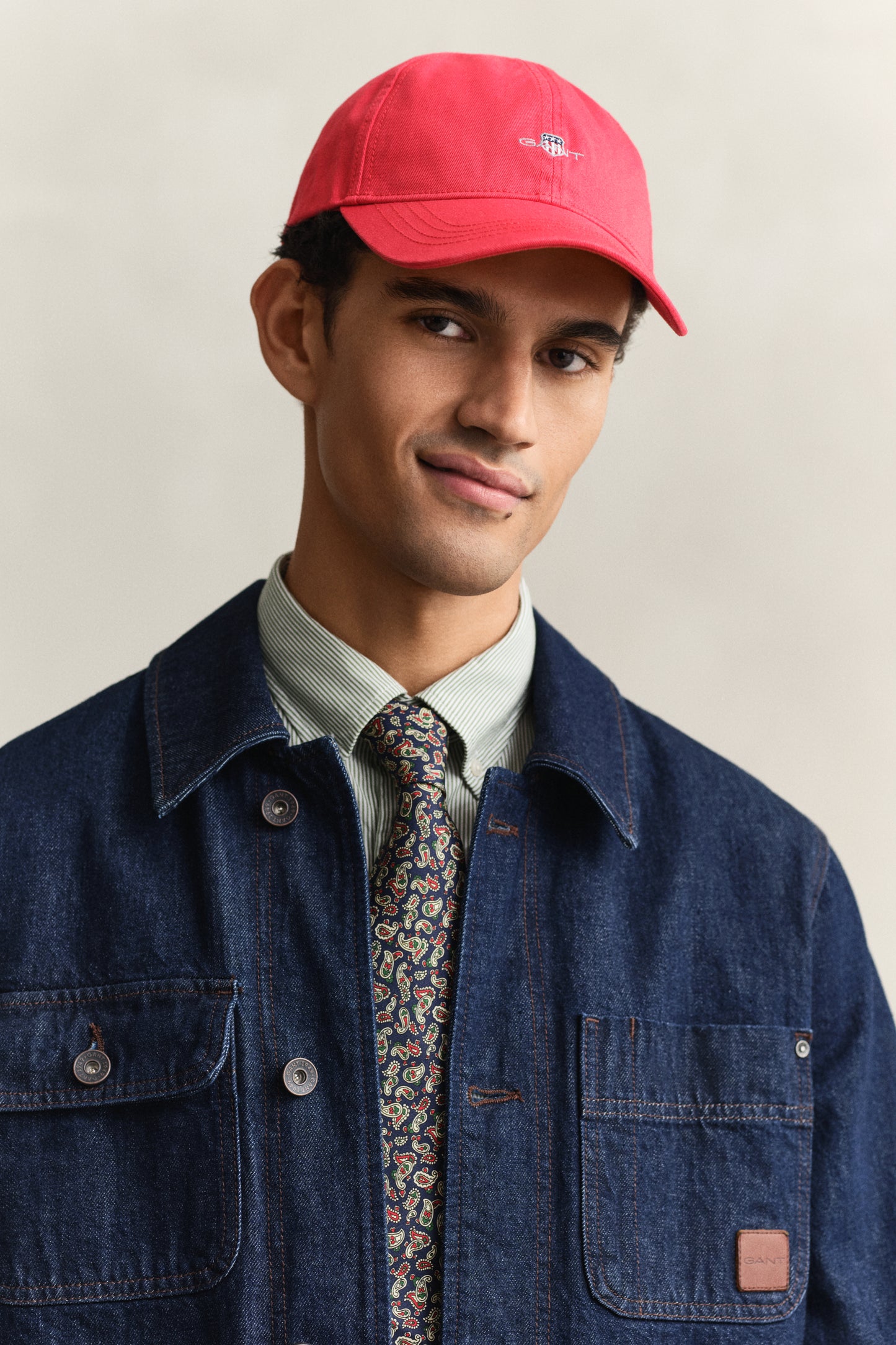 ROSE RED, SHIELD COTTON TWILL CAP BY GANT AU.