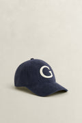 EVENING BLUE, G BADGE CAP, FRONT-VIEW BY GANT AU.