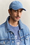 SEMI LIGHT BLUE BROKEN IN, DENIM CAP BY GANT AU.