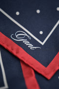 MARINE, DOT PRINT POCKET SQUARE, CLOSE-UP BY GANT AU.