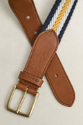 GOLD YELLOW, STRIPE WEBBING BELT, CLOSE-UP BY GANT AU.