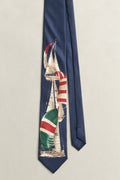 MARINE, SAILING BOAT PRINT TIE, CLOSE-UP BY GANT AU.