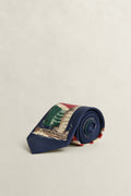 MARINE, SAILING BOAT PRINT TIE BY GANT AU.