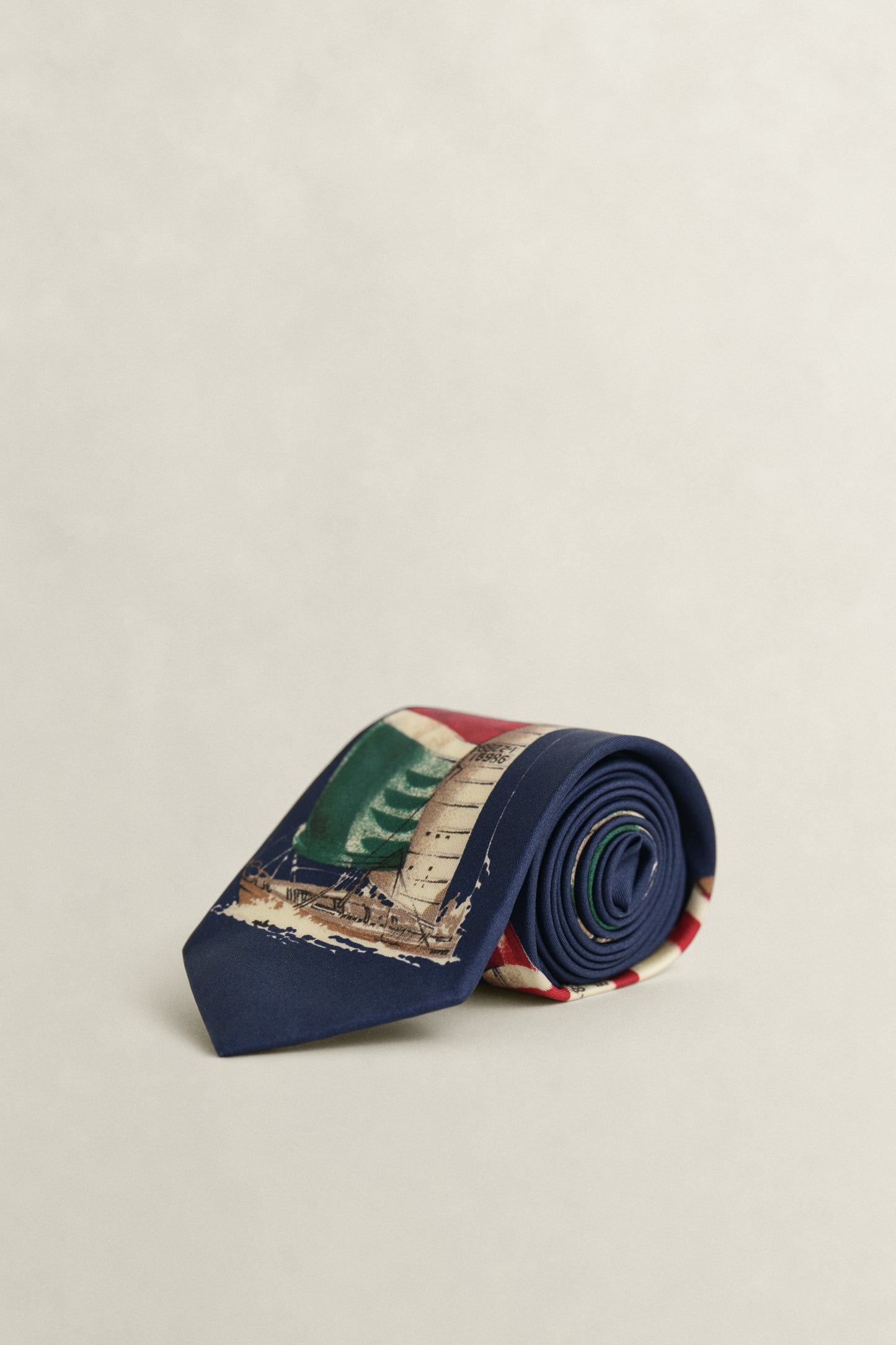 MARINE, SAILING BOAT PRINT TIE BY GANT AU.