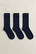 MARINE, SOFT COTTON SOCKS 3-PACK BY GANT AU.