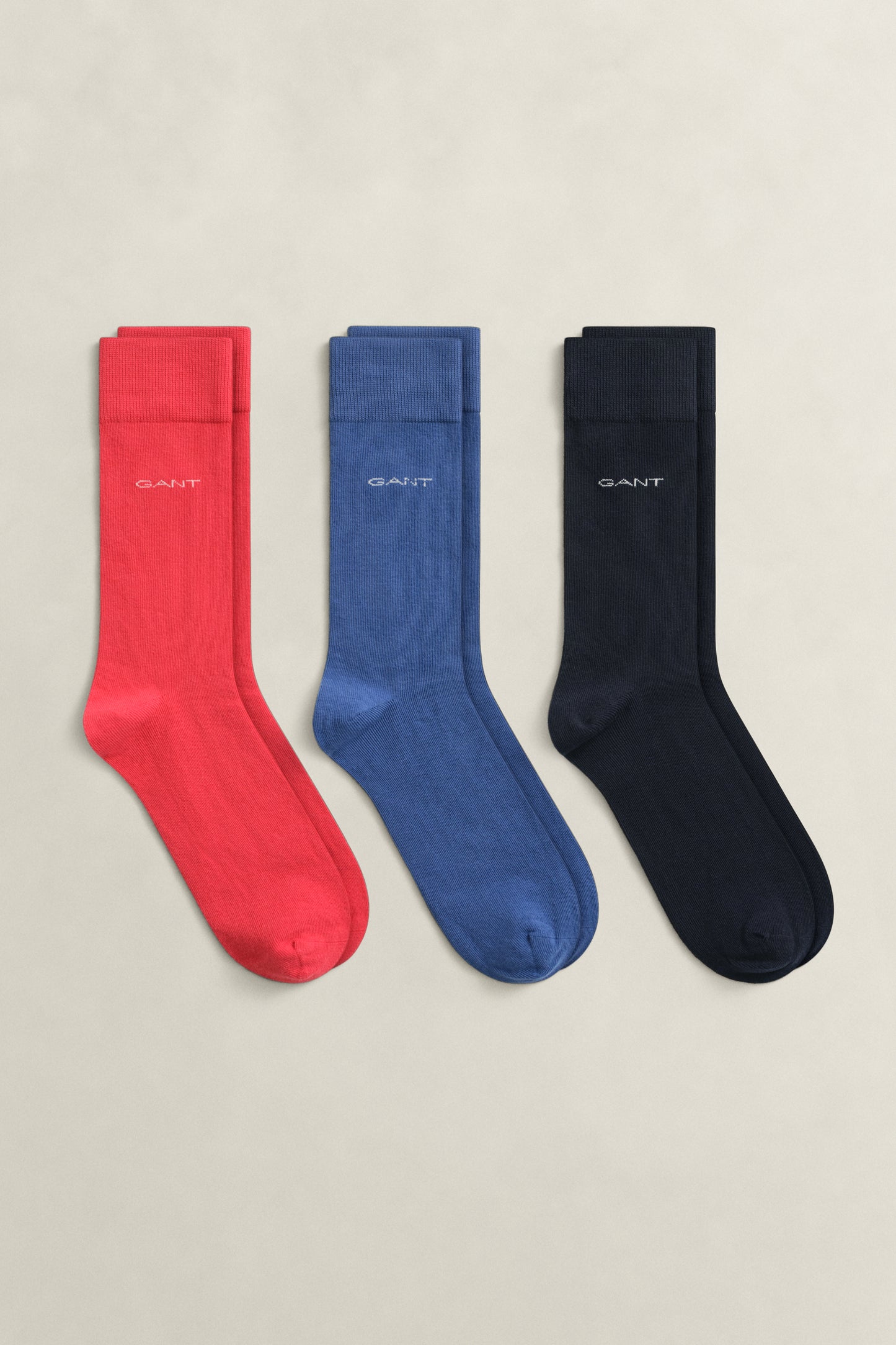 ROSE RED, 3-Pack Socks BY GANT AU.