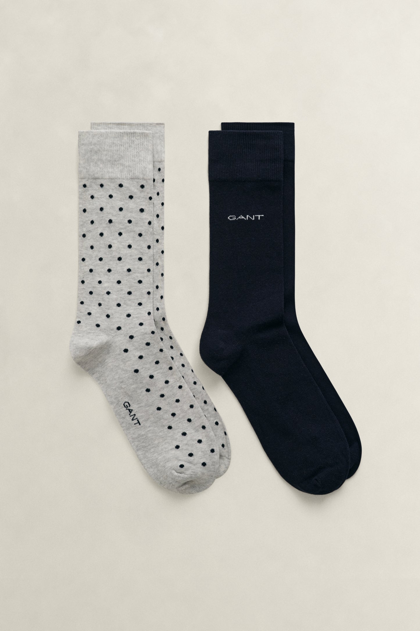 LIGHT GREY MELANGE, 2-Pack Mixed Socks BY GANT AU.