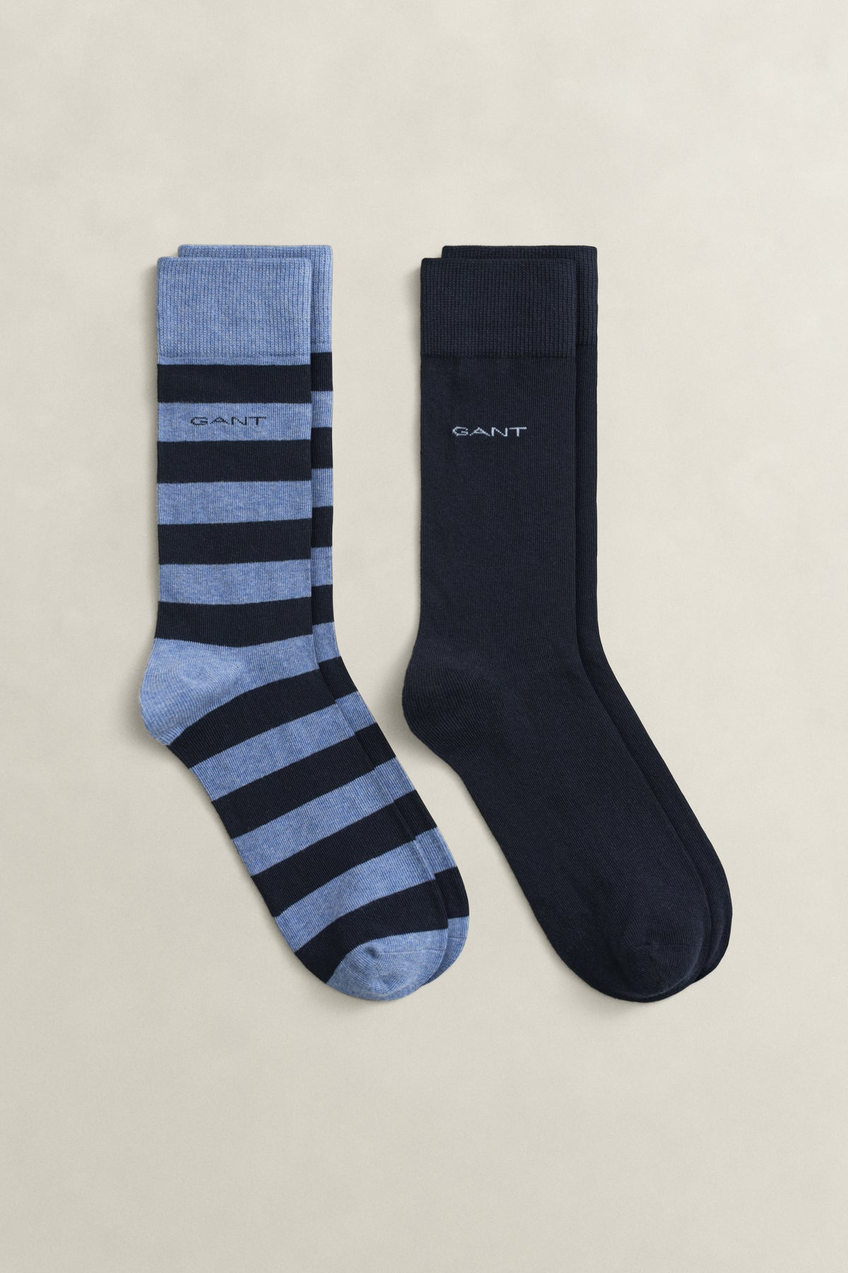 DENIM BLUE MELANGE, 2-Pack Mixed Socks BY GANT AU.