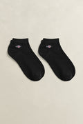 BLACK, SHIELD ANKLE SOCKS 2-PACK BY GANT AU.