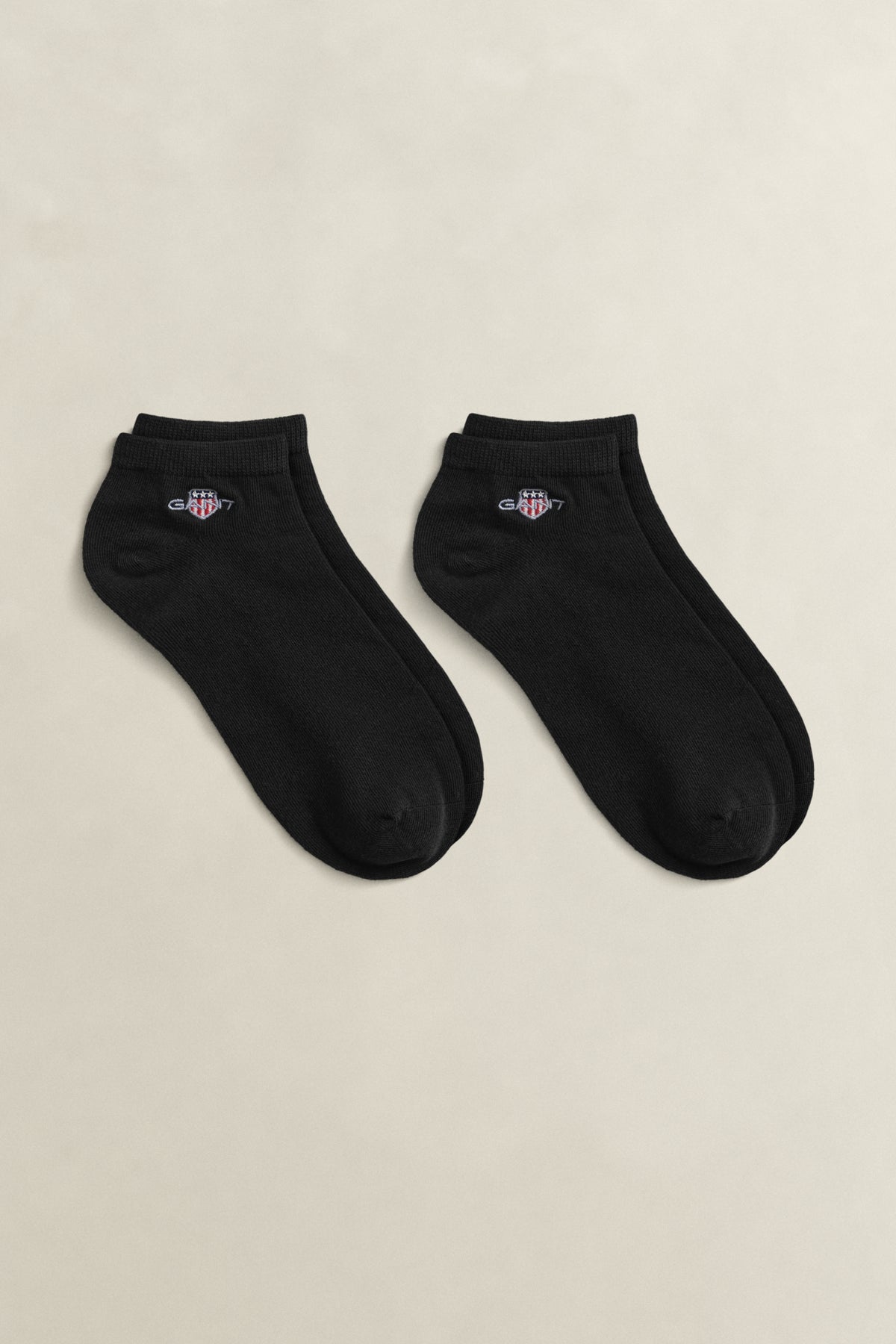 BLACK, SHIELD ANKLE SOCKS 2-PACK BY GANT AU.