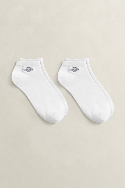 WHITE, 2-Pack Shield Ankle Socks BY GANT AU.