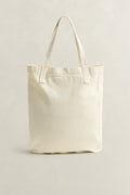 CREAM, GRAPHIC COTTON CANVAS TOTE BAG, BACK-VIEW BY GANT AU.