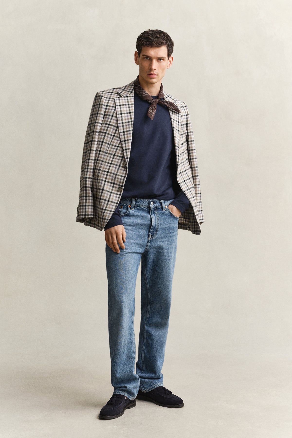 EVENING BLUE, Shield Long Sleeve T-Shirt BY GANT AU.